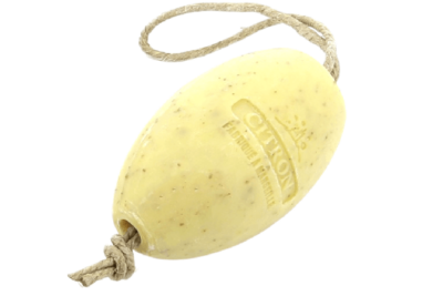 French Soap on a Rope Lemon Rotating Wall-Mounted