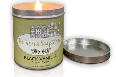 Black-vanilla-scented-candle
