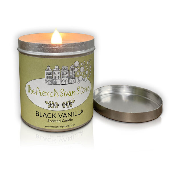 Black-vanilla-scented-candle